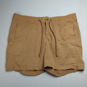 Columbia Womens Large L Khaki Chino Shorts Hiking Casual Outdoor Flat Front